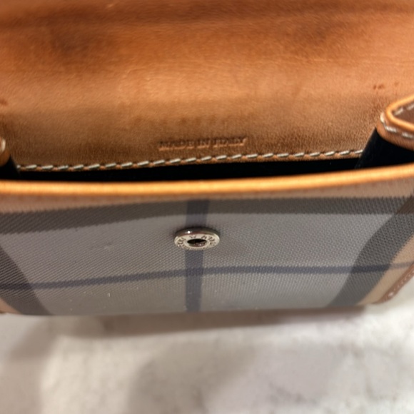 Burberry Canvas Plaid Nova Check Light Blue Compact Fold Wallet - Picture 7 of 10